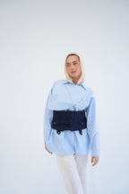 Strip shirt in baby blue