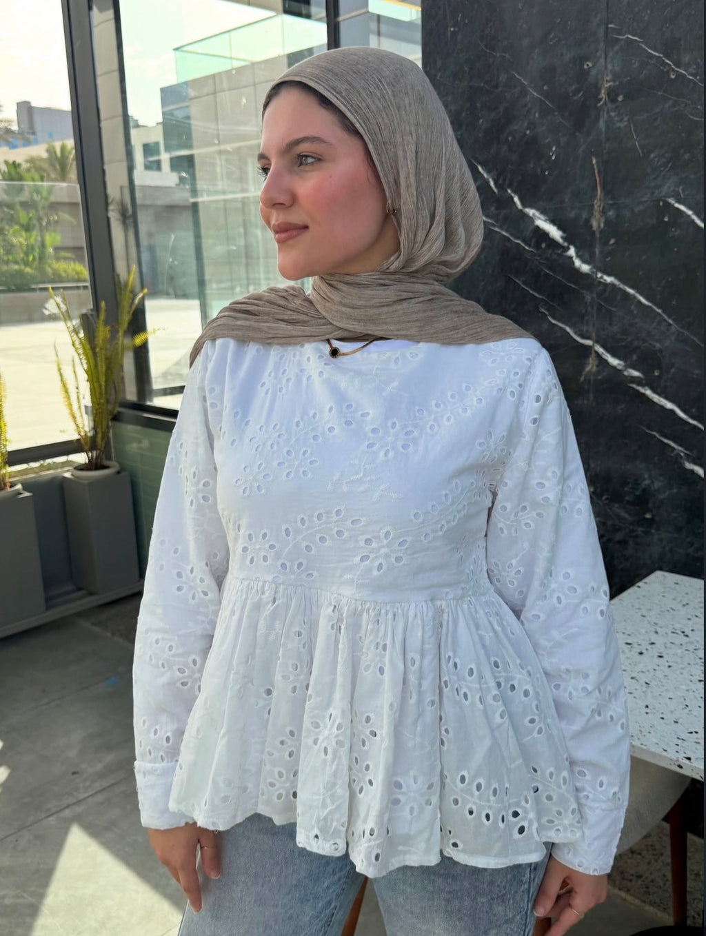 White blossom blouse