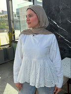 White blossom blouse