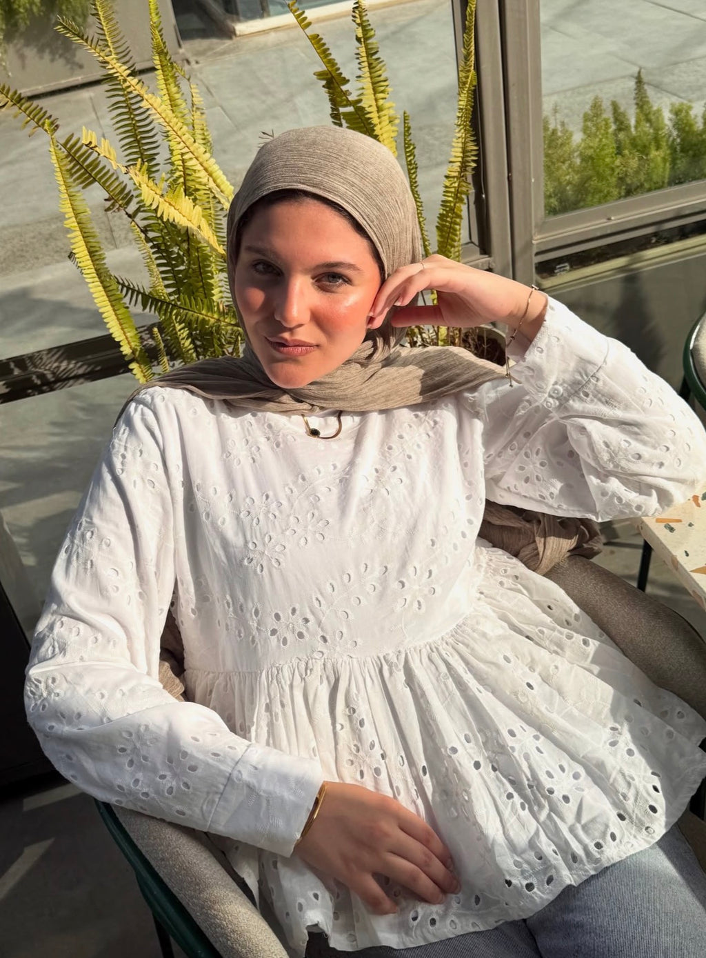 White blossom blouse
