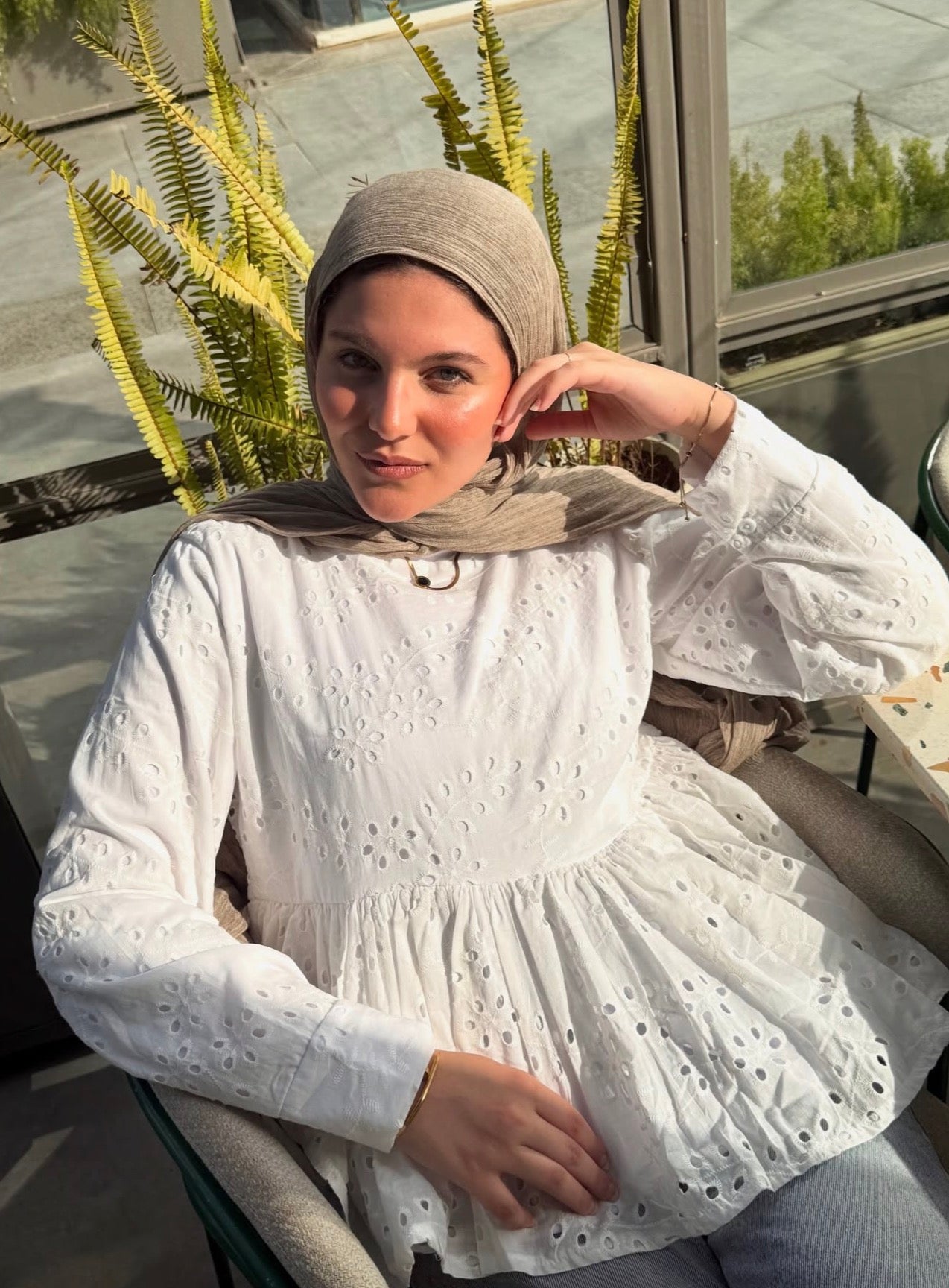 White blossom blouse