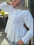 White blossom blouse