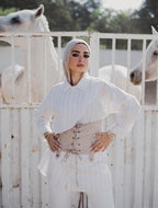 Belt corset in beige