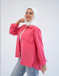 Everyday linen shirt in pink