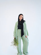 Pastel set in pistachio