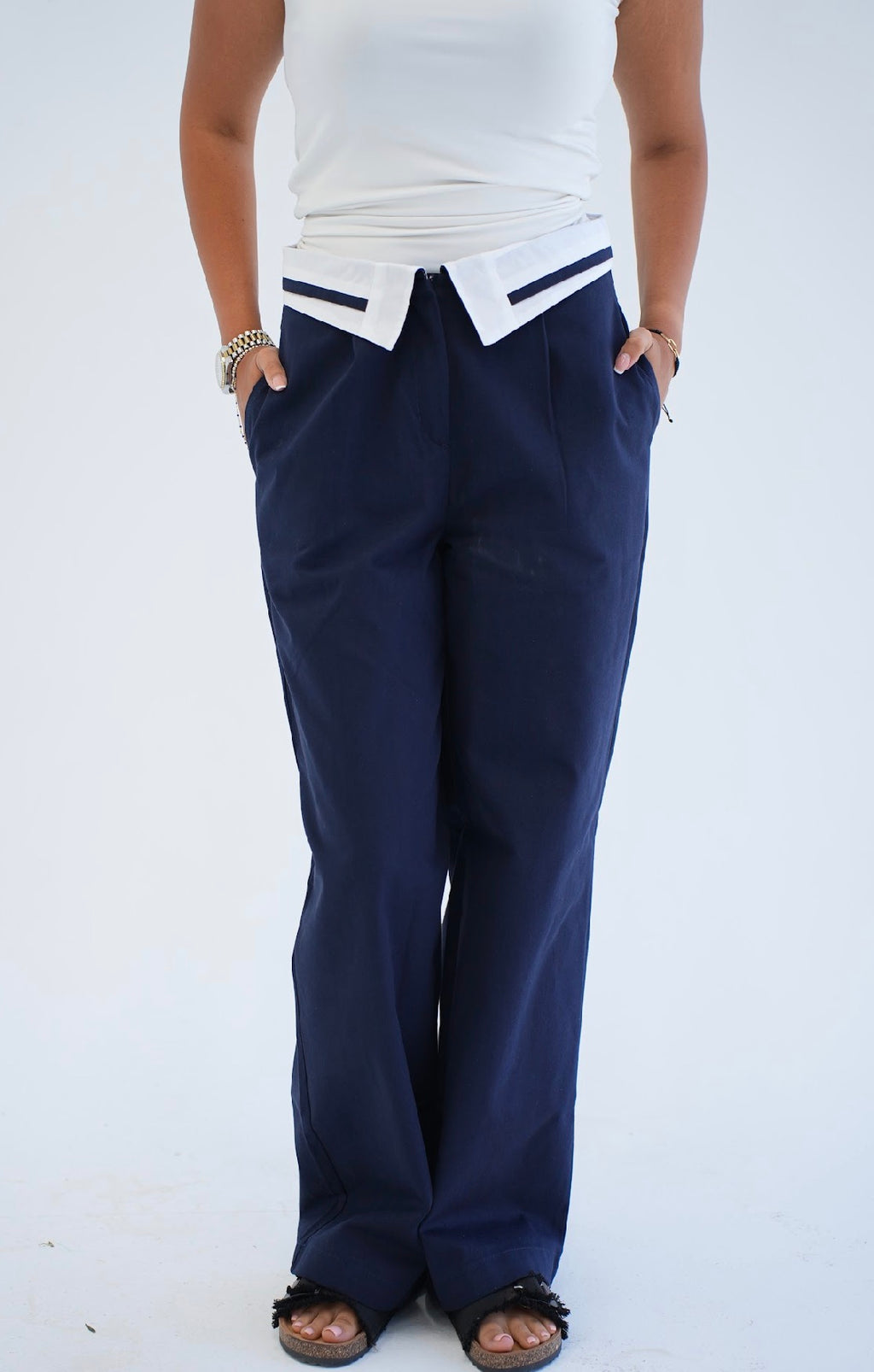 Formal pants in Navy