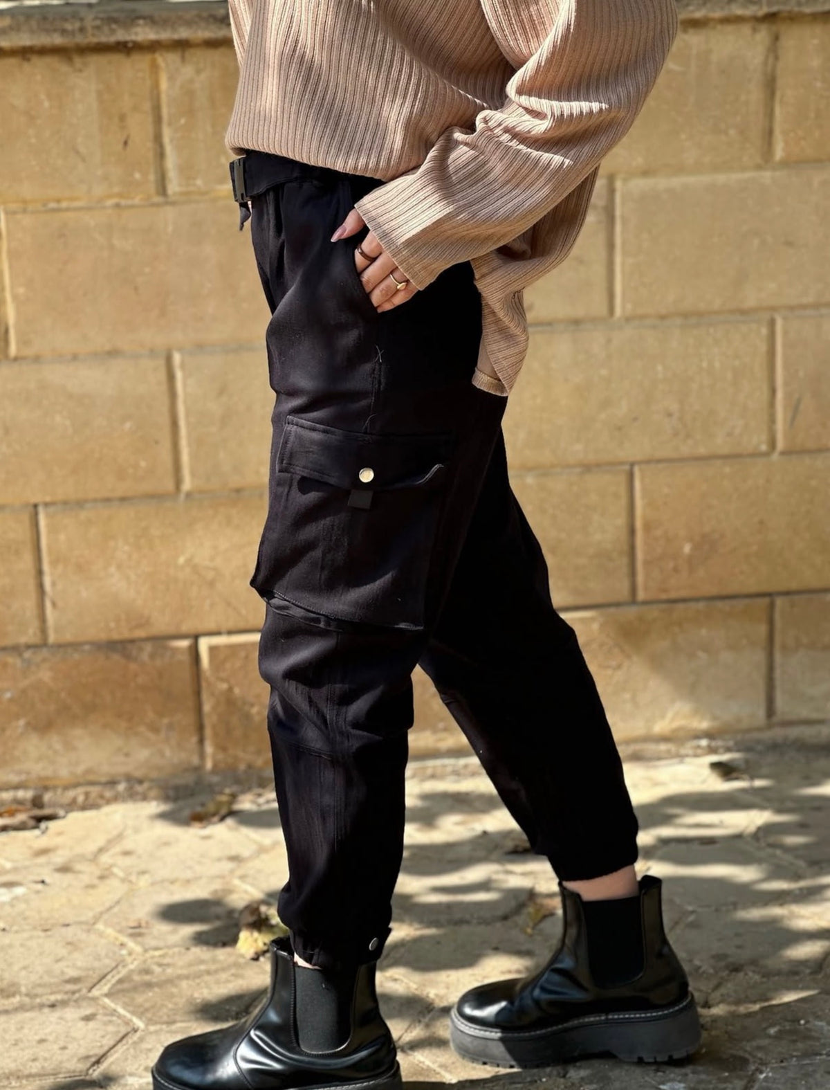 Black baggy pants