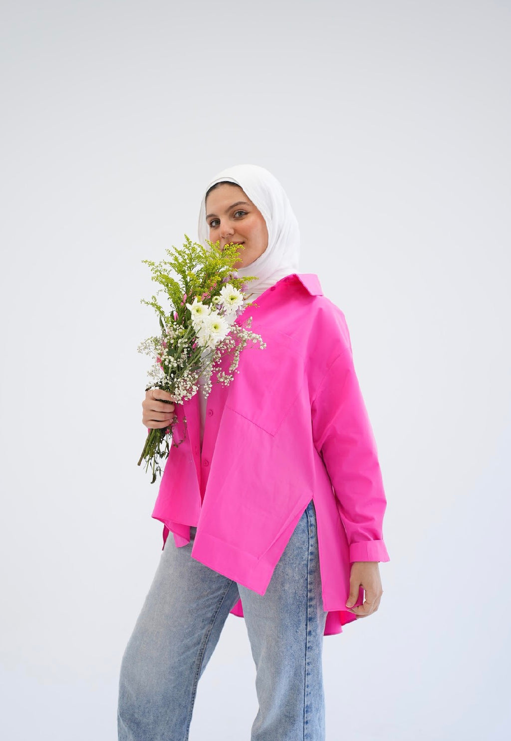 Everyday poplinshirt in pink
