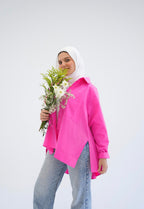 Everyday poplinshirt in pink