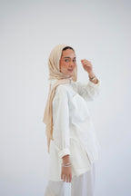 Everyday poplinshirt in white